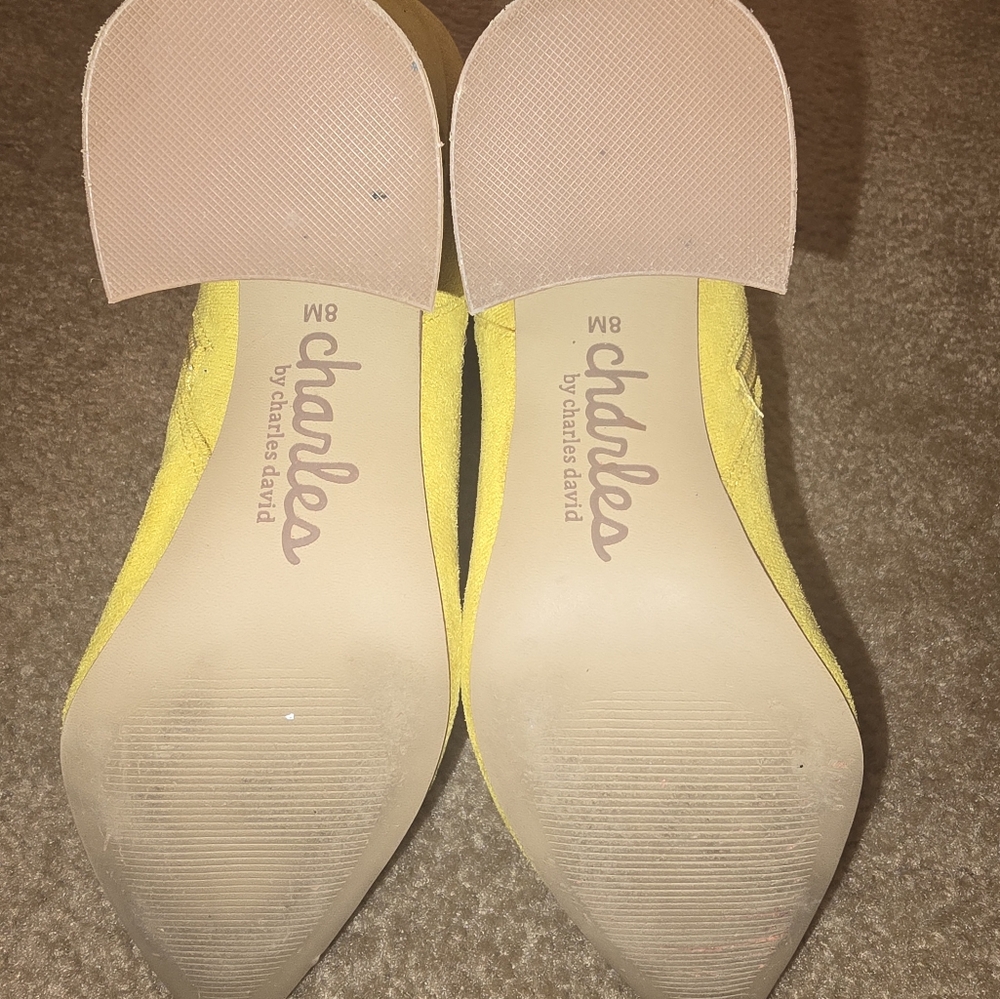 Charles David Yellow Bootie - Picture 3 of 4